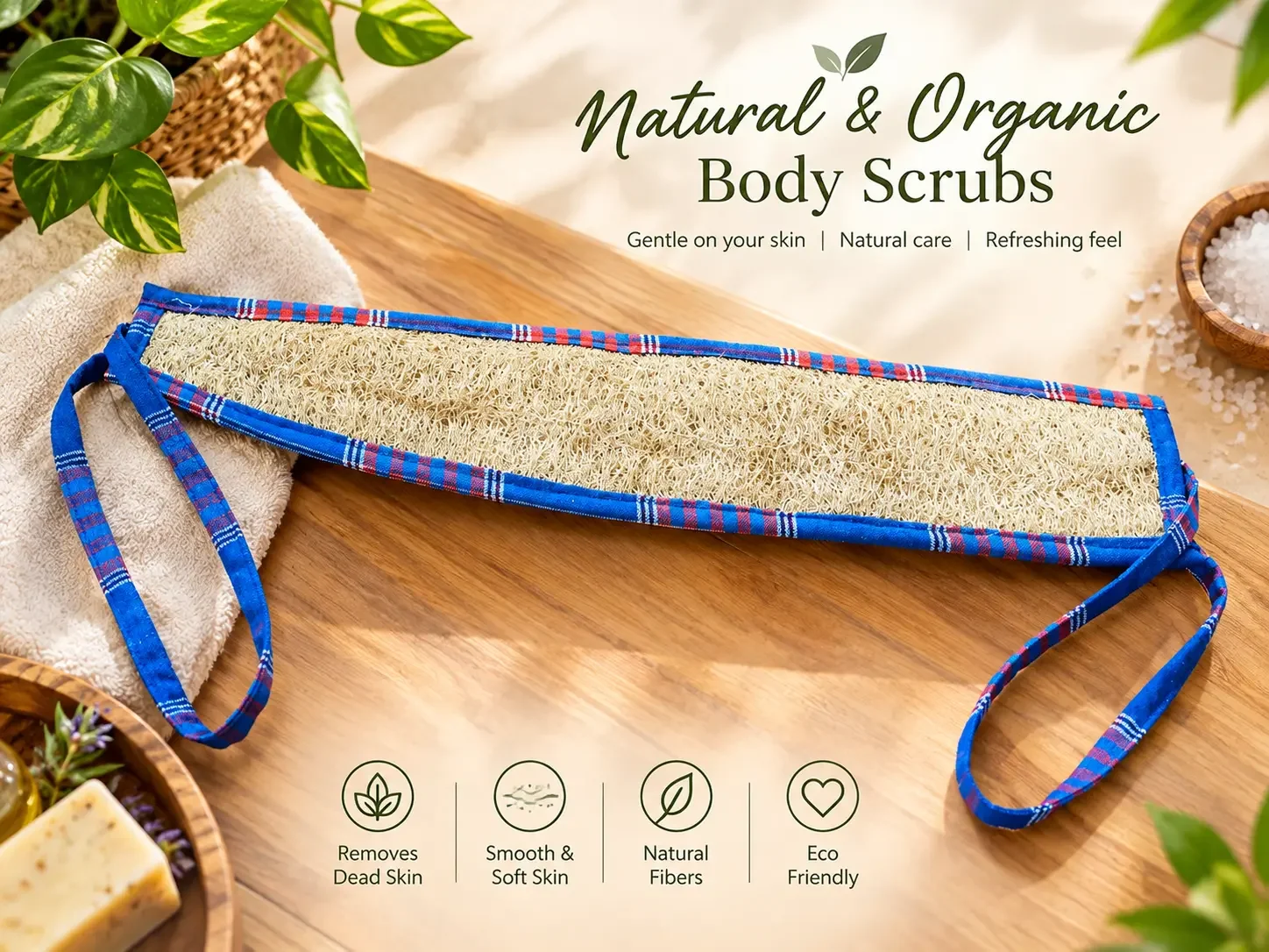 Natural Exfoliating Body Scrub Strap