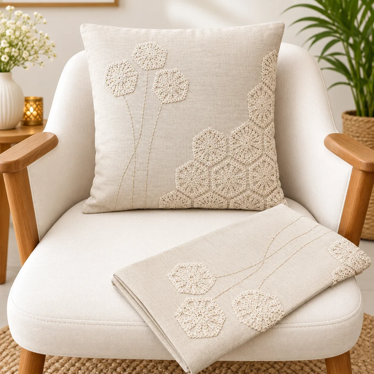Floral Crochet Embroidery