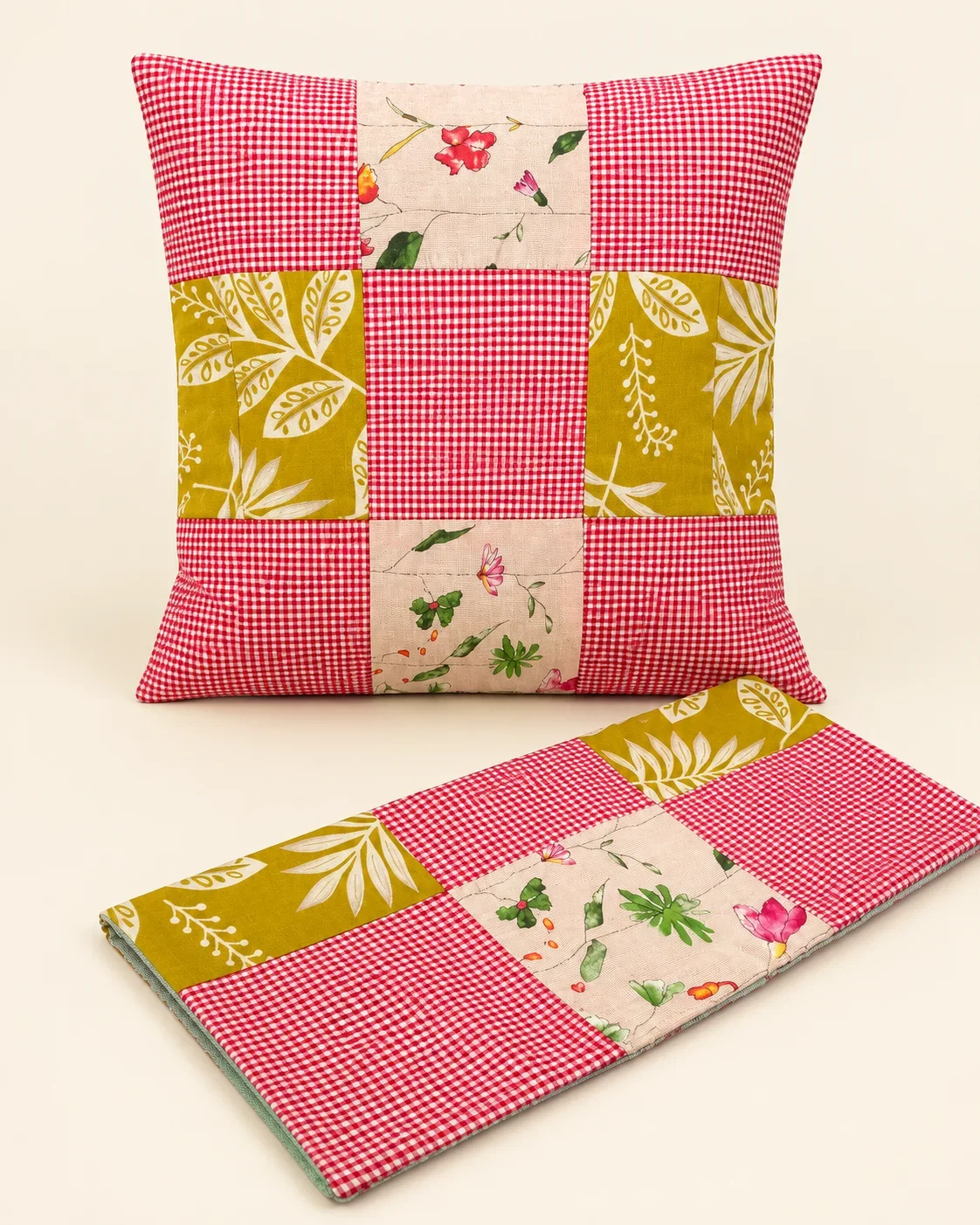 Pink Floral Crochet Embroidery